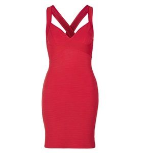 TOPSHOP Plunged Ribbed Bodycon Dress